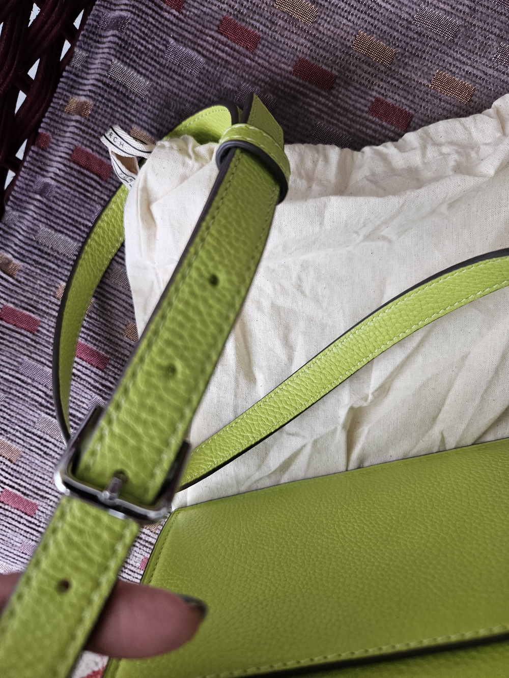 Tory Burch Miller Flap Green Leather Shoulder Bag - Picture 11 of 11